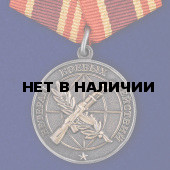 Общественная медаль Ветеран боевых действий на подставке