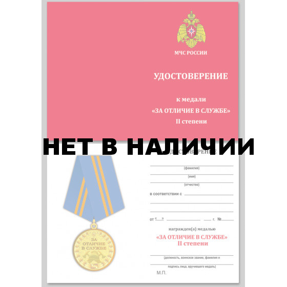 Медаль За отличие в службе МЧС (2 степень)