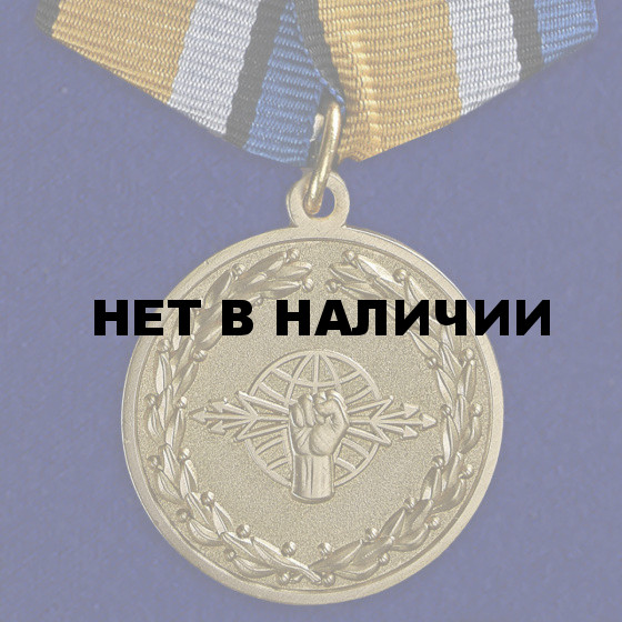 Медаль За службу в войсках радиоэлектронной борьбы на подставке