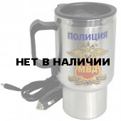 Металлическая термокружка МВД в машину