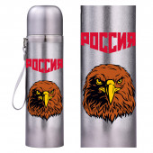 Металлический термос Россия с орлом