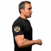 Мужская черная футболка с термотрансфером ВМФ