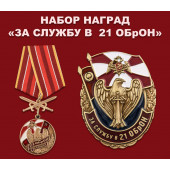 Набор наград За службу в 21 ОБрОН