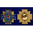 Нагрудный крест ВДВ 1930 - 2015 в бархатистом футляре бордового цвета