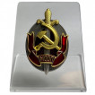 Нагрудный знак Заслуженный работник МООП на подставке