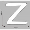 Наклейка на авто в виде буквы «Z»