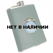 Нержавеющая фляжка в коже с накладкой Военная разведка