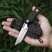 Нож скрытого ношения с фиксированным клинком "Штурмовик" D2 Tanto (рукоять G10 черная)