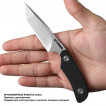 Нож скрытого ношения с фиксированным клинком "Штурмовик" D2 Tanto (рукоять G10 черная)