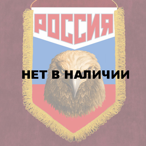 Патриотичный вымпел "Россия" триколор с орлом