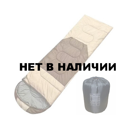 Спальный тёплый мешок 2.4 кг (хаки+песок)