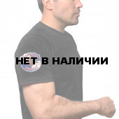 Стильная черная футболка с термотрансфером ВМФ СССР