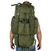 Тактический военный рюкзак (хаки-олива, 65 л)