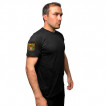 Трендовая черная футболка с термотрансфером Танковые Войска