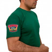 Зелёная футболка с термотрансфером Морпех на рукаве