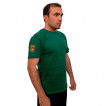 Зеленая трендовая футболка с термотрансфером Танковые Войска