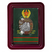 Знак 68 Тахта-Базарский пограничный отряд в футляре из флока