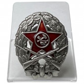 Знак Краскома стрелковых частей на подставке