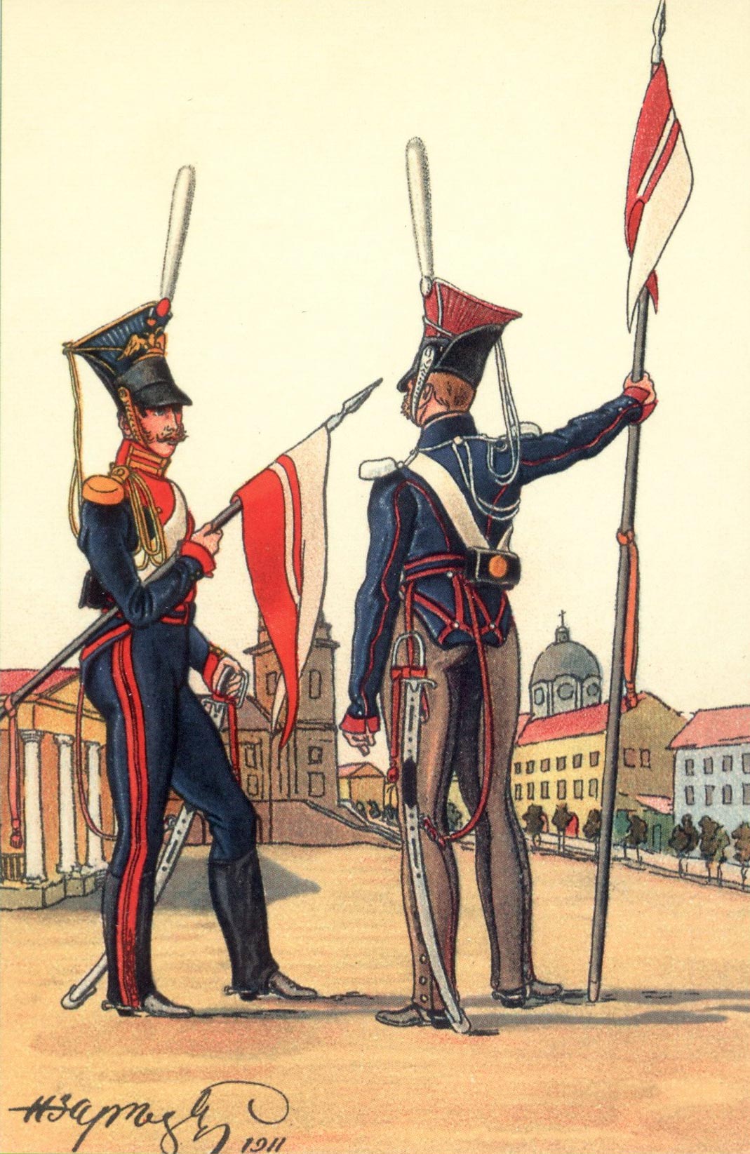 Форма русской армии в 1812 г.  - иллюстрации Н.В. Зарецкого
