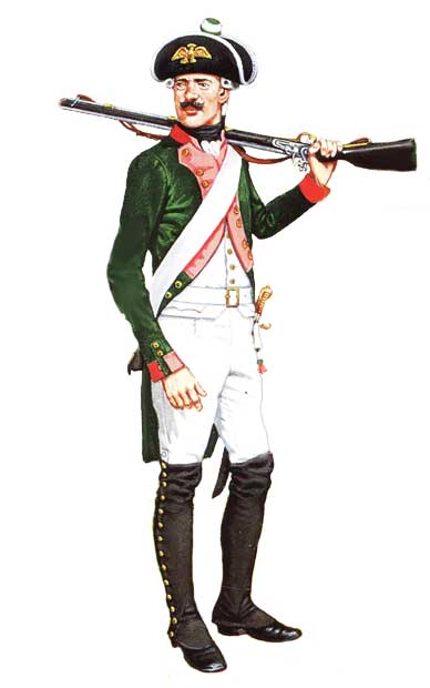 Униформа прусской легкой пехоты 1792-1815 годов