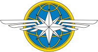 Министерство транспорта России, средняя эмблема - векторное изображение
