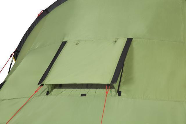 Регулируемое вентиляционное окно с антимоскитной сеткой. Палатка с двумя спальнями (3+3) и большим тамбуром посередине KSL Macon 6