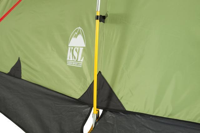 Цветная маркировка дуг и оттяжек. Четырехместная кемпинговая палатка купольного типа KSL Rover 4