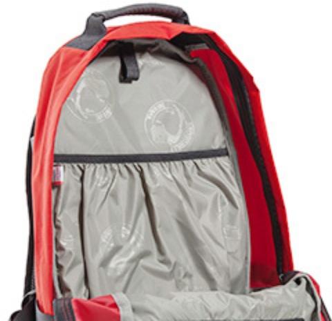 В спинке рюкзака - карман для документов или ноутбука - Универсальный рюкзак широкого применения Husky Bag red
