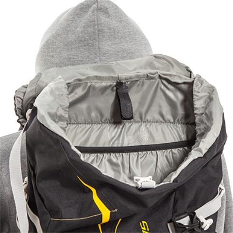 Внутренний карман на резинке в спине рюкзака - Легкий горный рюкзак Cima di Basso 35