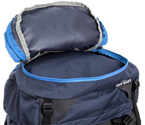 Большой карман в крышке рюкзака - Универсальный трекинговый туристический рюкзак Yukon 60 ocean
