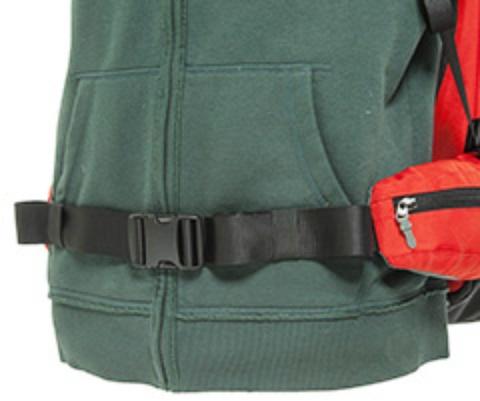 Регулируемый поясной ремень с двумя встроенными карманами на молнии - Универсальный рюкзак широкого применения Husky Bag red