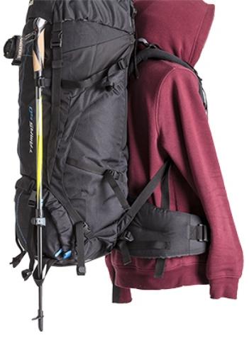 Петли для крепления трекинговых палок - Универсальный трекинговый туристический рюкзак среднего объема Tamas 70 black