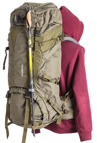 Петли для крепления треккинговых палок - Объемный и надежный туристический рюкзак Tamas 120 cub