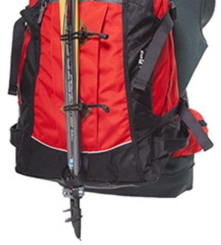 Крепление для одной или двух треккинговых палок - Универсальный рюкзак широкого применения Husky Bag red