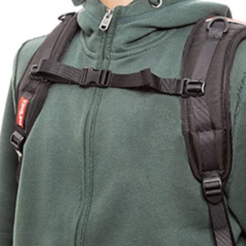 Регулируемый по высоте и ширине нагрудный ремень - Универсальный рюкзак широкого применения Husky Bag black