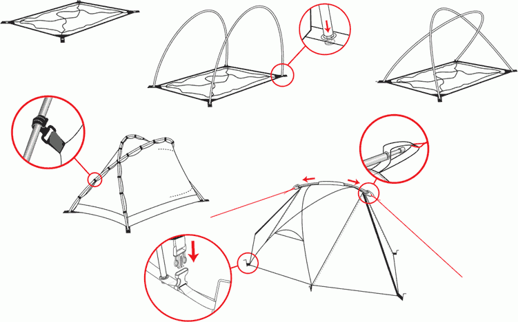 Инструкция по установке Легкая двухместная туристическая палатка Alexika Freedom 2 зеленый