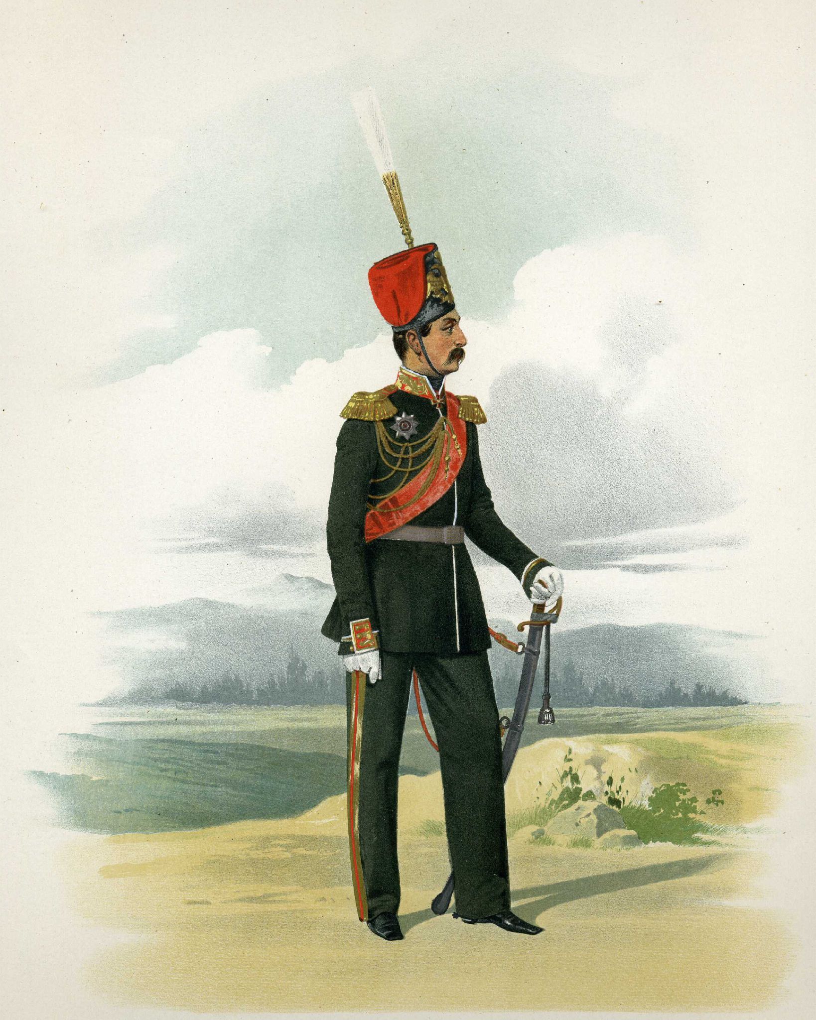 Генерал-адъютант, числящийся в казачьих частях (в парадной форме). 18 марта 1855 г.