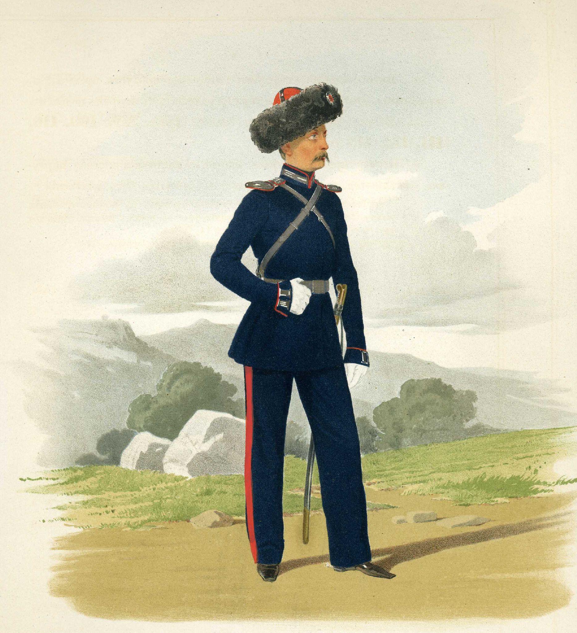 Обер-офицер Донского войска (парадная форма). 18 марта 1855 г.