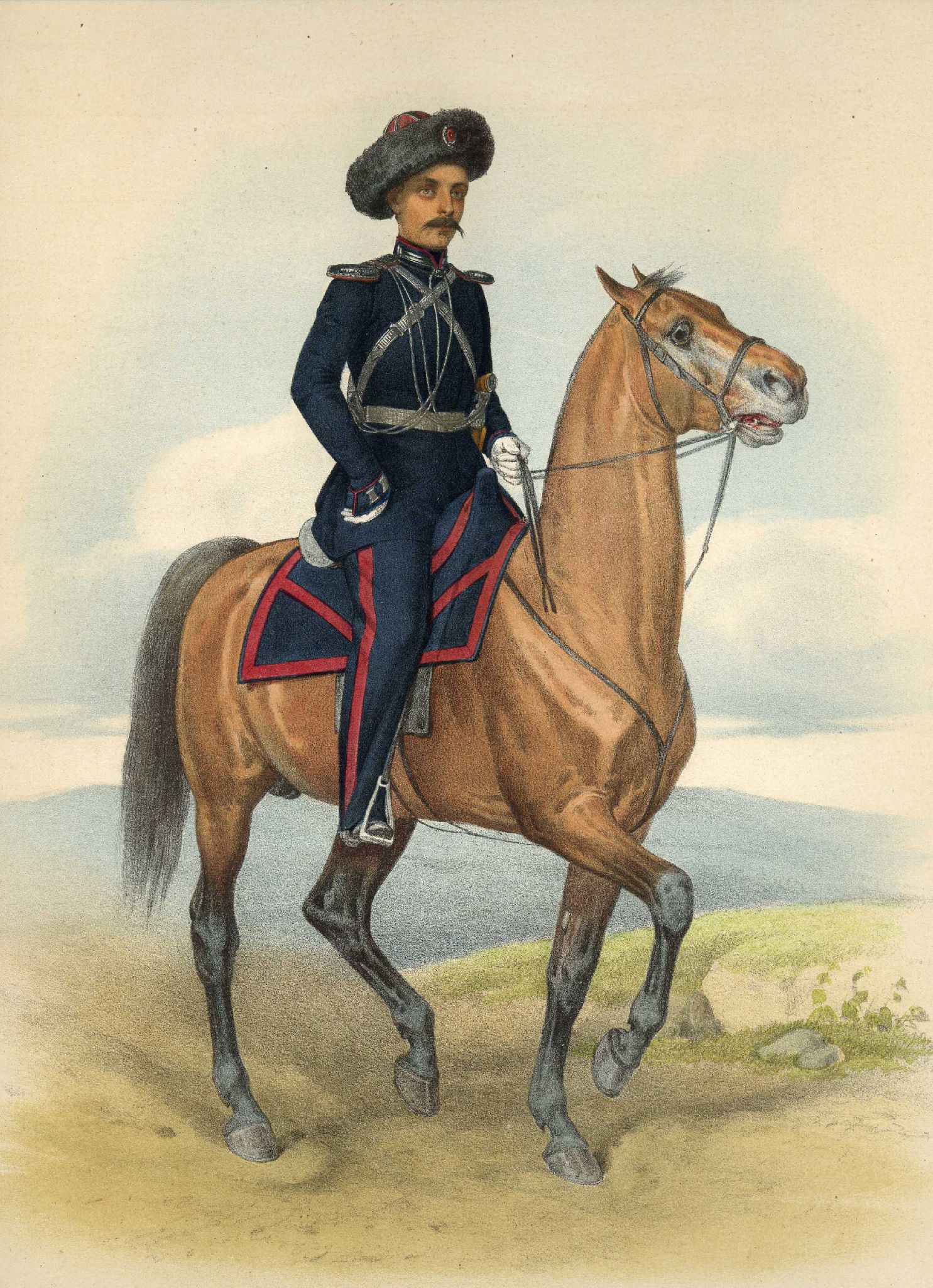 Обер-офицер Уральского казачьего войска (парадная форма). 18 марта 1855 г.