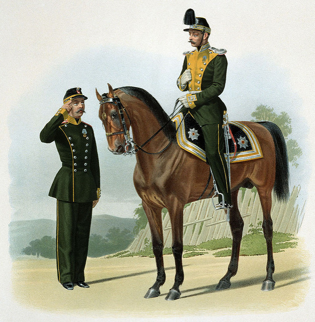 Рядовой и адъютант Лейб-Гвардии Литовского полка (в повседневной и парадной формах), 1862