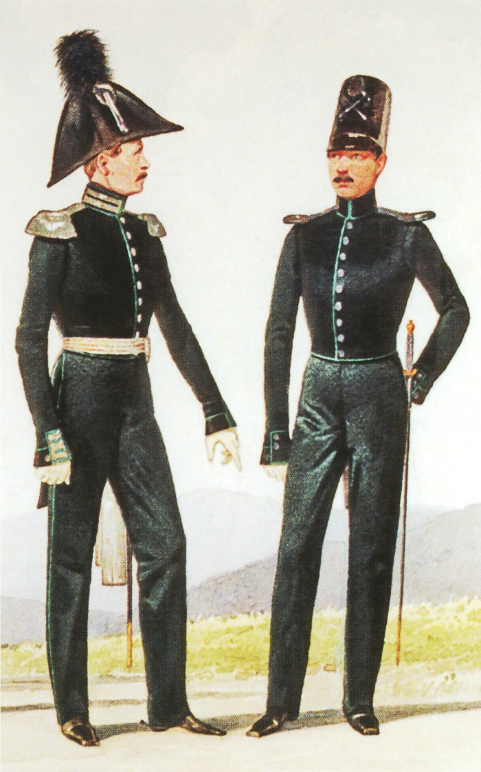 Штаб-офицер и офицер военно-рабочей роты, 1850 г.