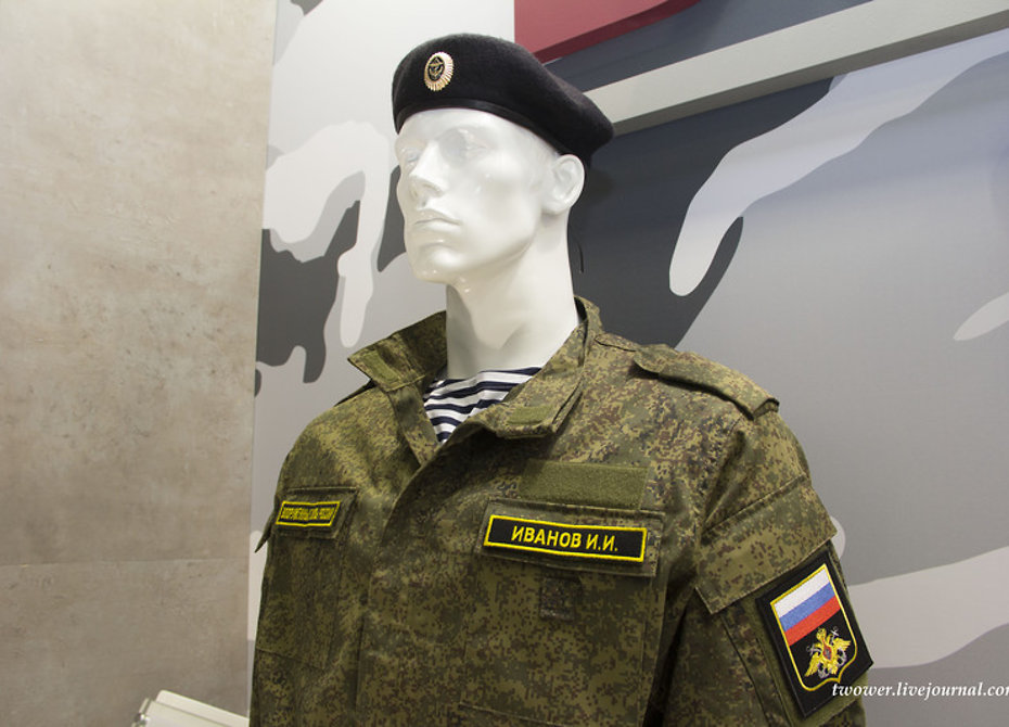 Схема размещения нашивок на полевой форме одежды нового образца военнослужащих