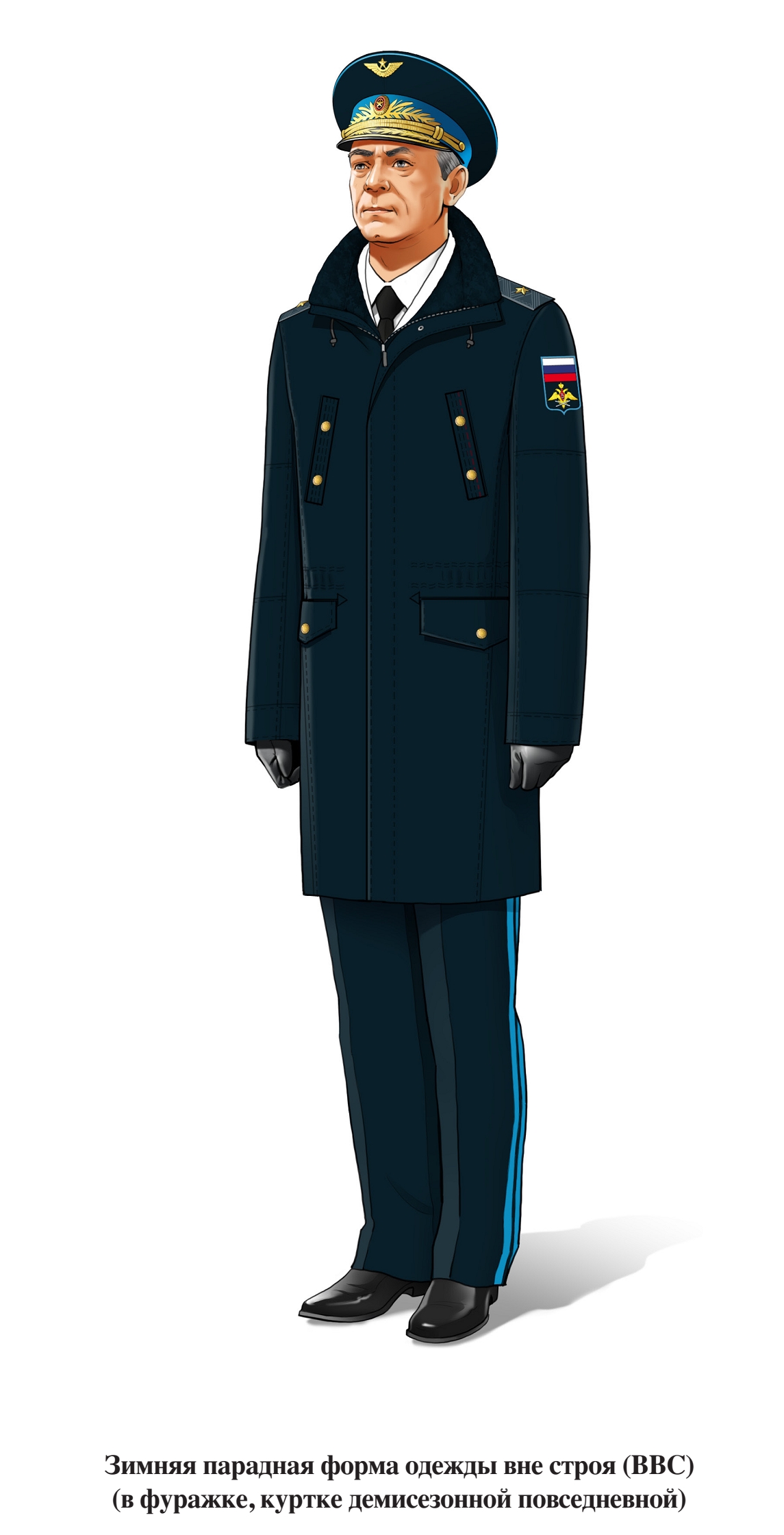 Генерал, зимняя парадная форма ВВС вне строя