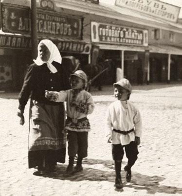 Дети в рубахах, Нижний Новгород, начало XX века