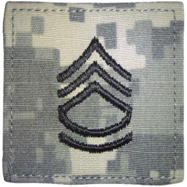 Нагрудный знак различия сержанта первого класса для полевой камуфлированной формы ACU Вооруженных Сил США