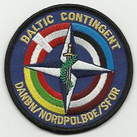 Нарукавная нашивка Балтийского Миротворческого контингента сил SFOR в бывшей Югославии