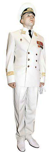 Парадная форма одежды адмиралов ВМФ России
