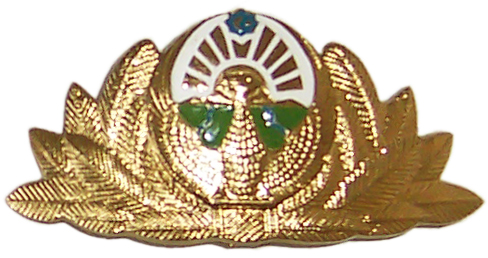 Офицерская кокарда Вооруженных Сил Узбекистана образца 2004г.