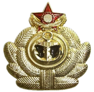 Эмблема на фуражку для офицеров и адмиралов ВМФ Казахстана