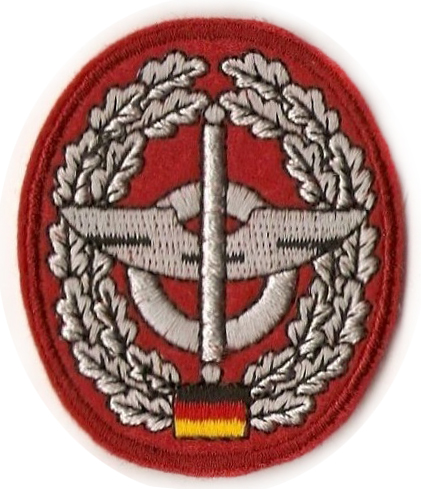 BW вышитая кокарда на красный берет « Служба снабжения » ВС Германии